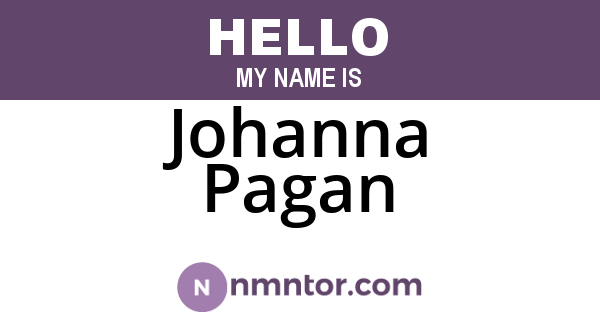 Johanna Pagan