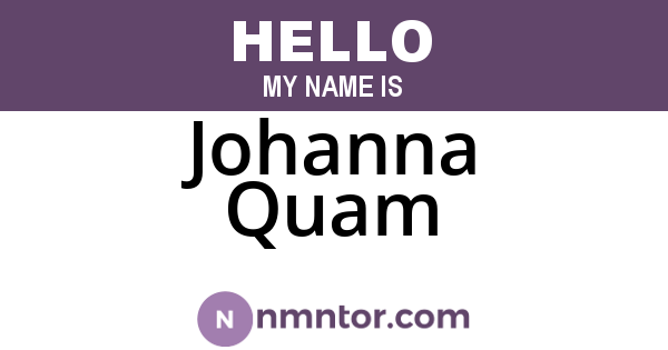 Johanna Quam