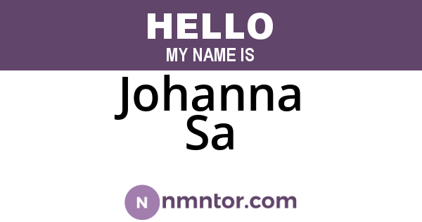 Johanna Sa