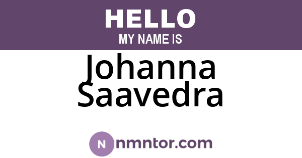 Johanna Saavedra