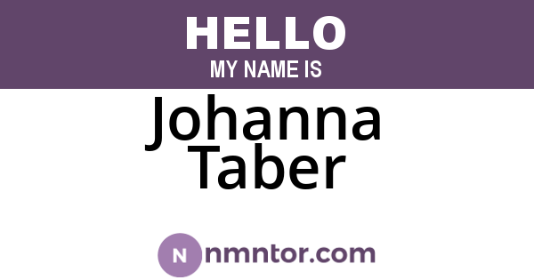 Johanna Taber