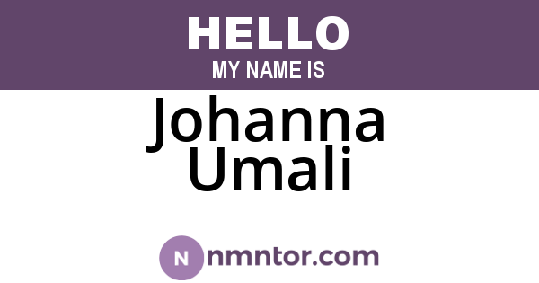 Johanna Umali