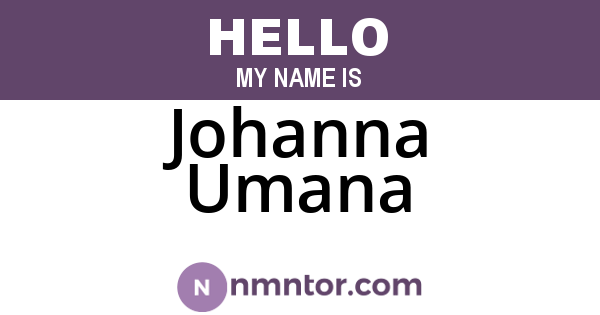 Johanna Umana