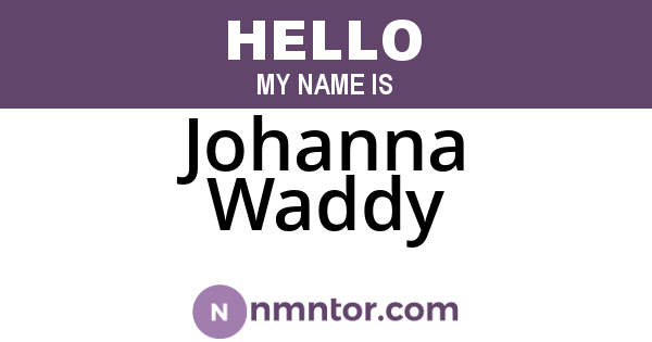 Johanna Waddy