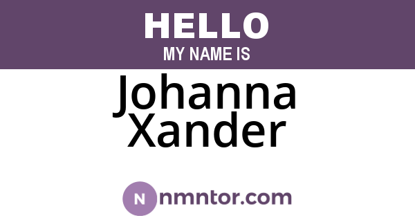 Johanna Xander