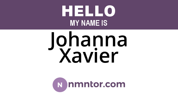 Johanna Xavier