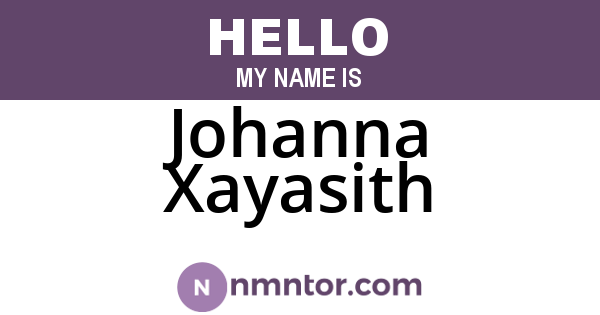 Johanna Xayasith