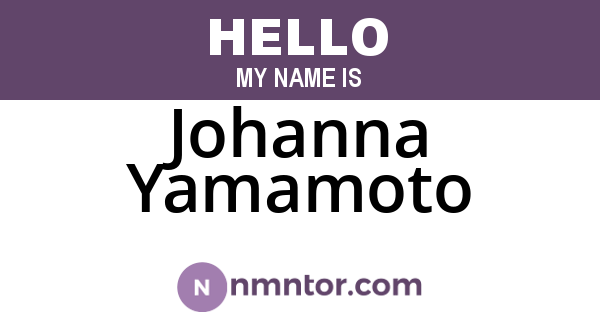 Johanna Yamamoto