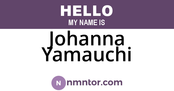 Johanna Yamauchi