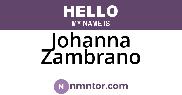 Johanna Zambrano