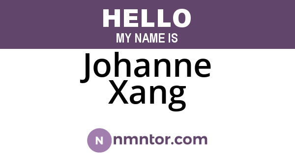 Johanne Xang