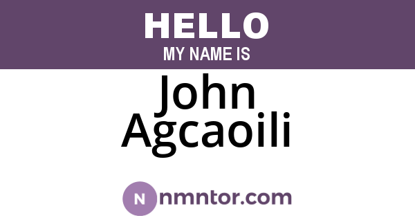 John Agcaoili