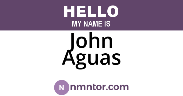 John Aguas