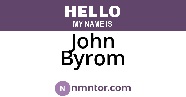 John Byrom