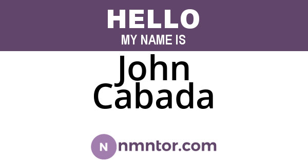 John Cabada
