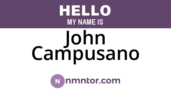 John Campusano