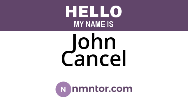 John Cancel