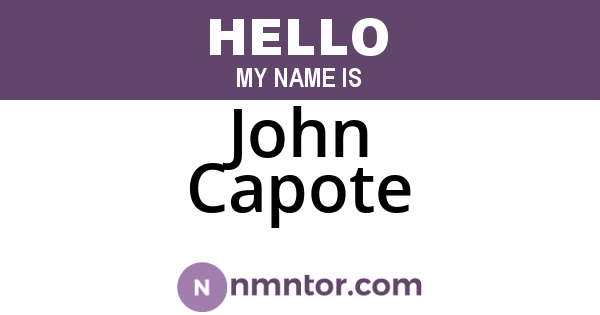 John Capote
