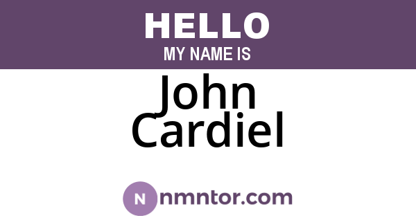 John Cardiel