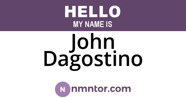 John Dagostino