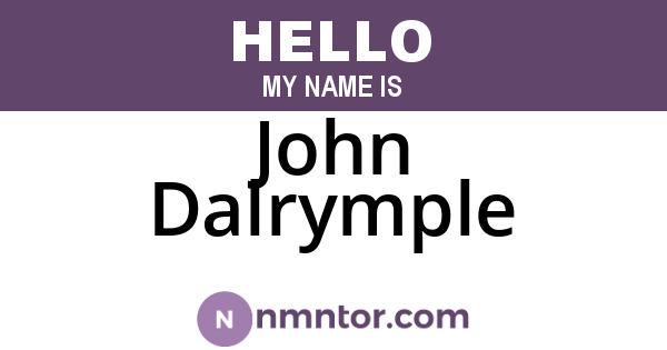 John Dalrymple