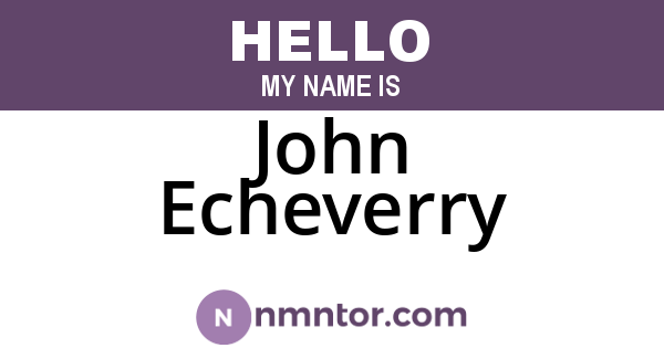 John Echeverry