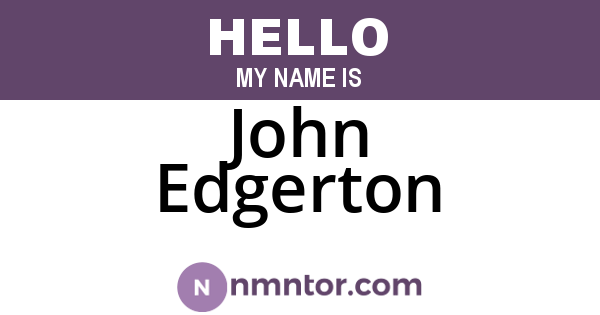John Edgerton