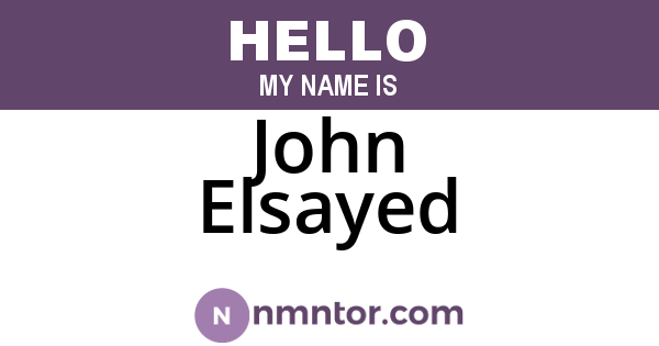 John Elsayed