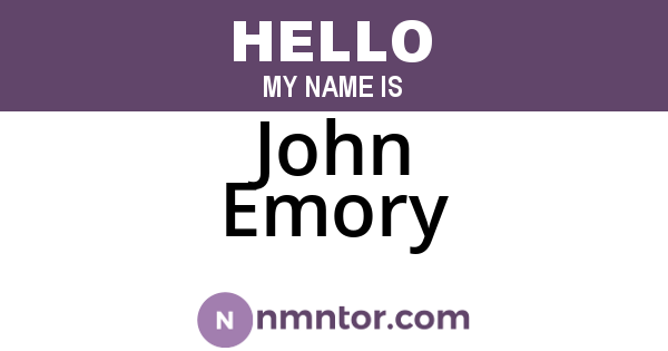 John Emory