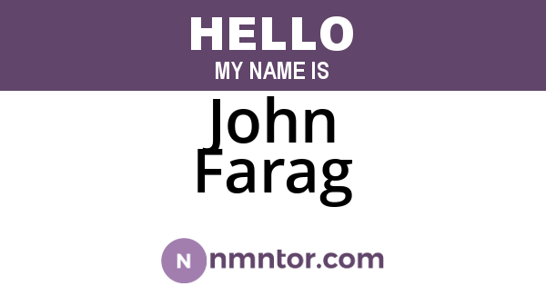 John Farag