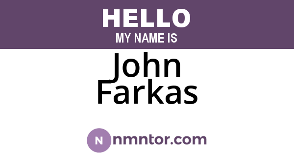 John Farkas