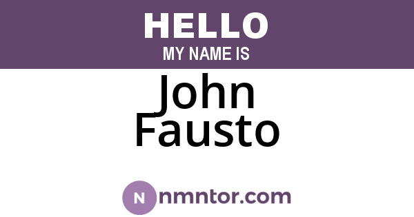 John Fausto