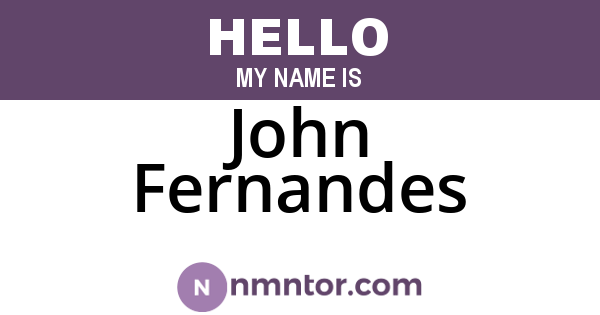 John Fernandes
