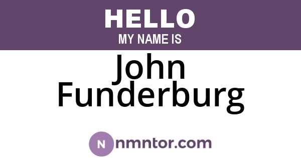 John Funderburg