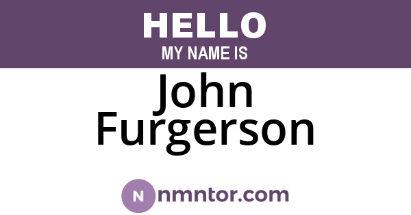 John Furgerson