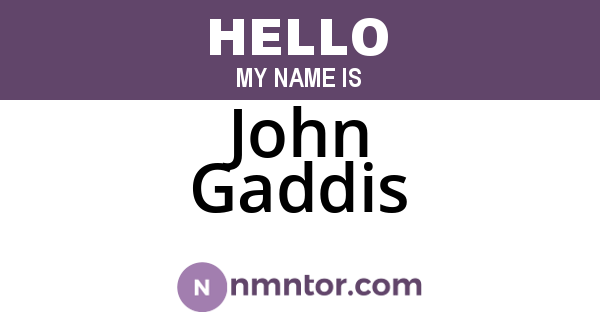 John Gaddis