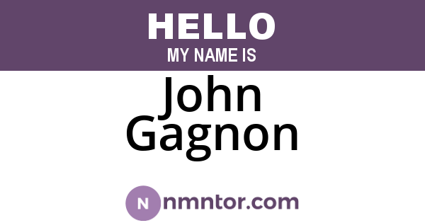 John Gagnon