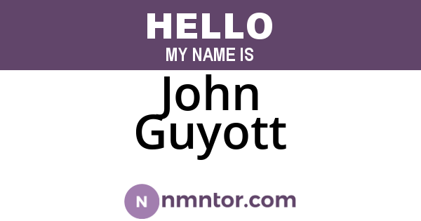 John Guyott