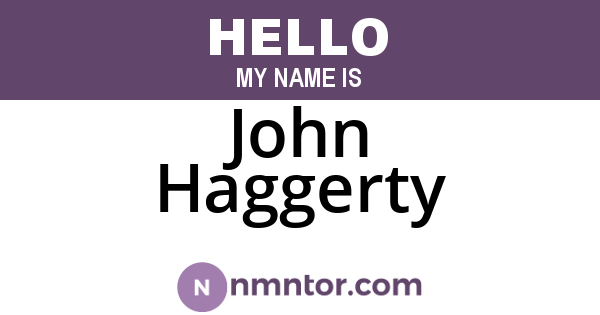 John Haggerty
