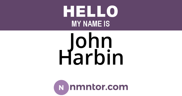 John Harbin