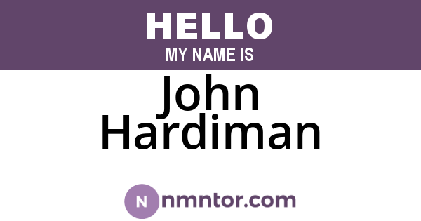 John Hardiman