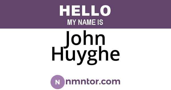 John Huyghe
