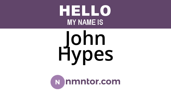 John Hypes
