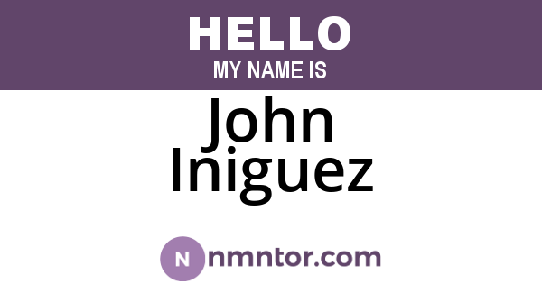 John Iniguez