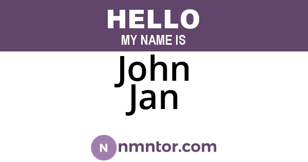 John Jan