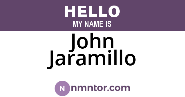John Jaramillo