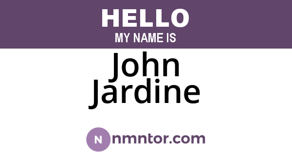 John Jardine