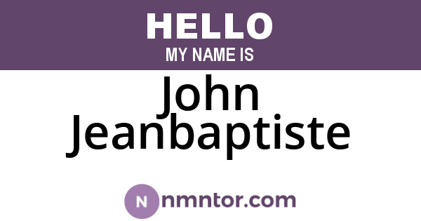 John Jeanbaptiste