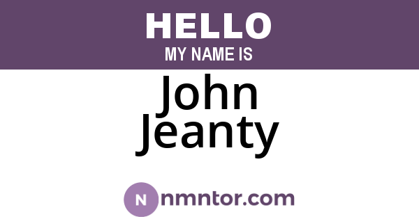 John Jeanty