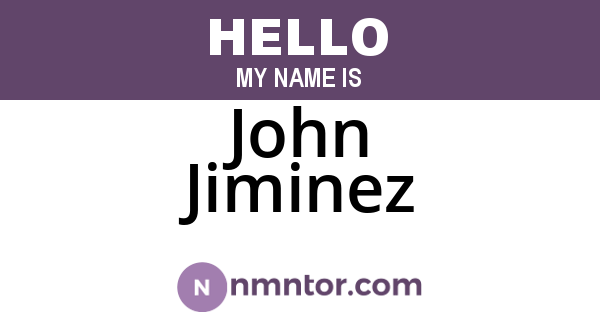 John Jiminez